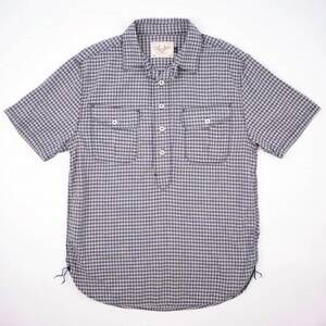 NEW FREENOTE CLOTH men's rancho popover shirt in blue plaid